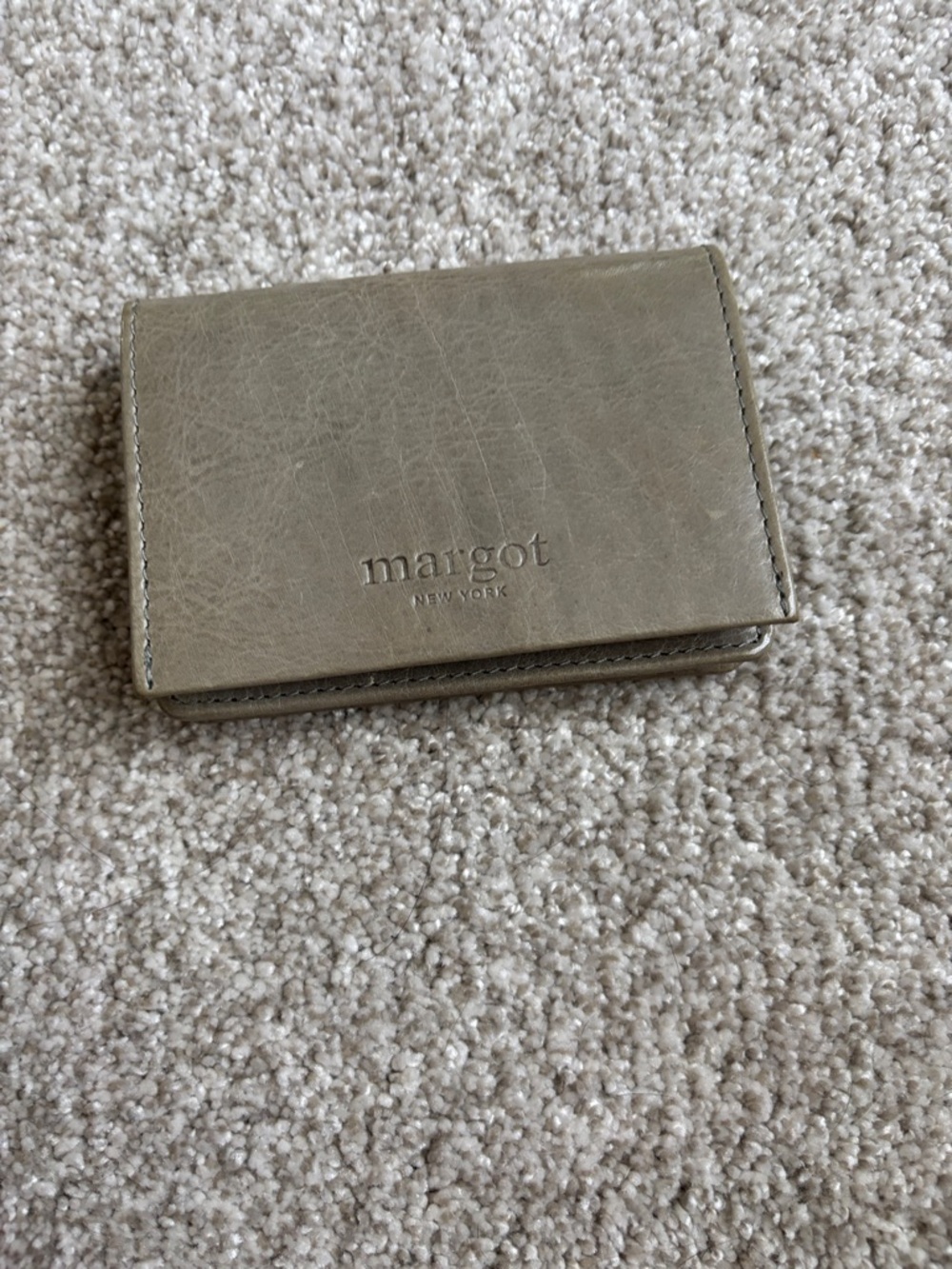 margot Olive Leather Card Case